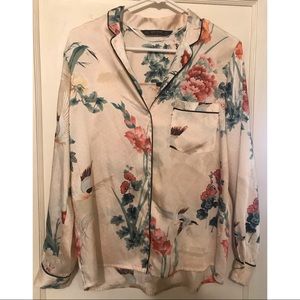 Zara Pajama Styled Blouse